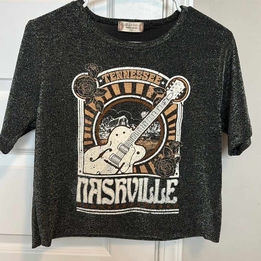 Altered State Glitter Nashville Tennessee Cropped Tee